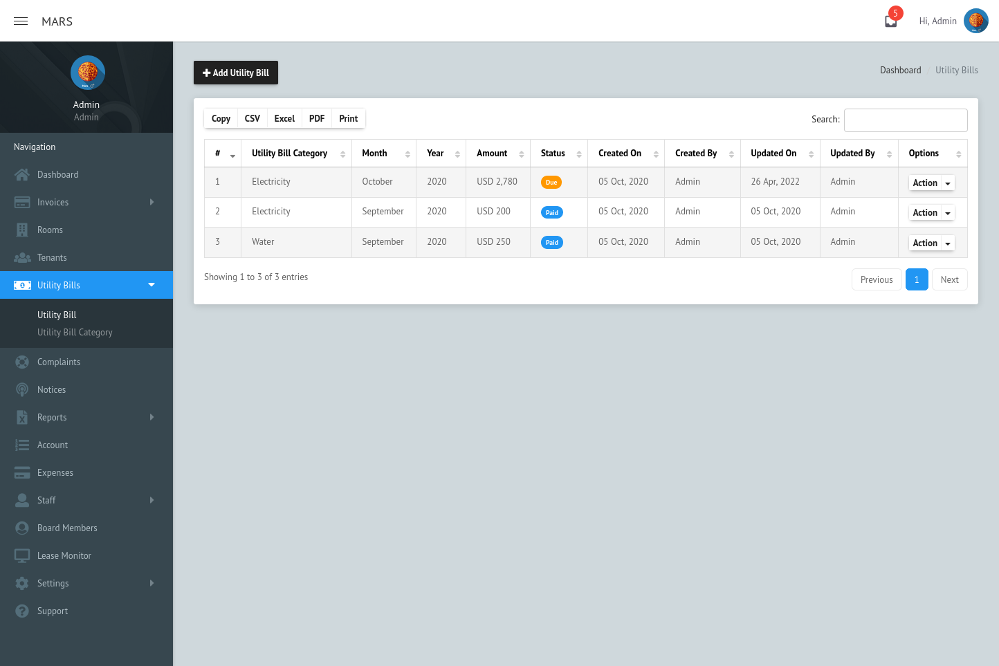 Mars Room Management System Utility